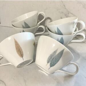 60s Japanese Noritake cook n serve tea cups (6)